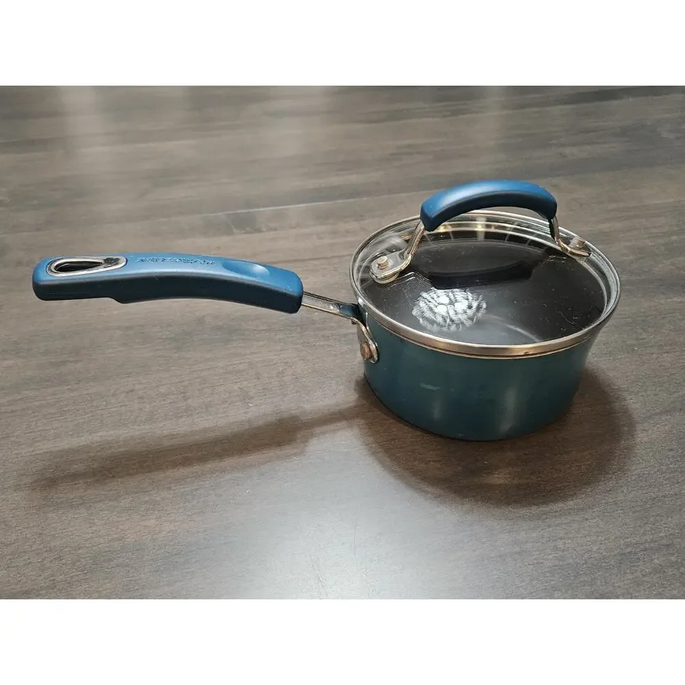 Rachel Ray Porcelain Pot /Pan & Lid 1 Qt 6